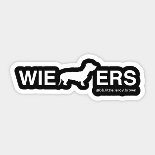 Wieners Dachshund Wire Hair Coat (White) Sticker